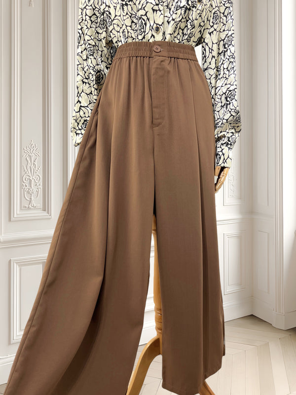 Pantaloni largi cu talie înaltă mărimea XL