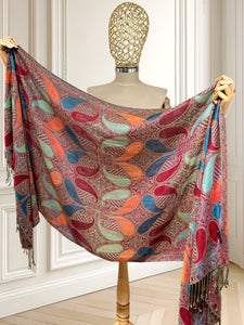 Șal din vâscoză cu print paisley