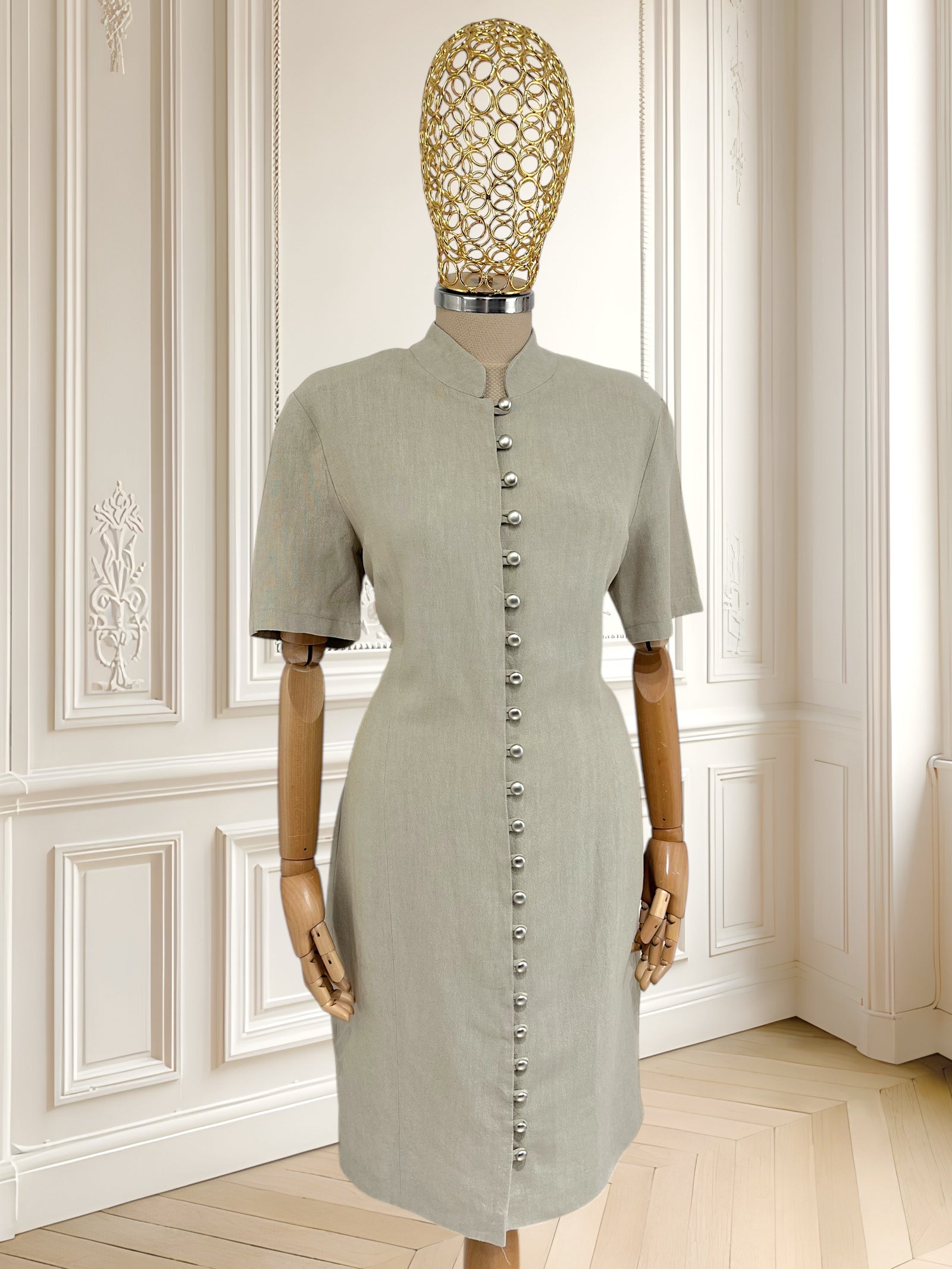 Rochie vintage din in potrivită pentru M/L