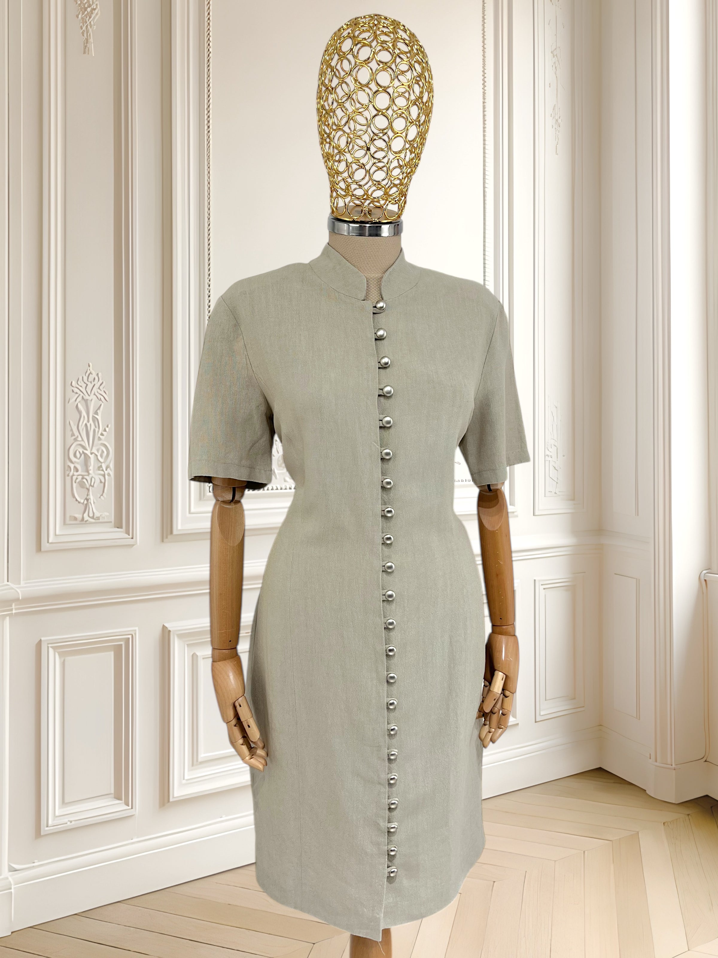 Rochie vintage din in potrivită pentru M/L