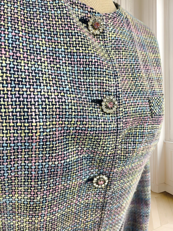 Sacou vintage din tweed mărimea M
