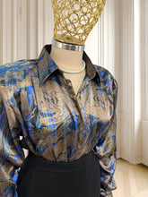 Încarcă imaginea în vizualizatorul Galerie, Cămașă vintage satinată mărimea XL
