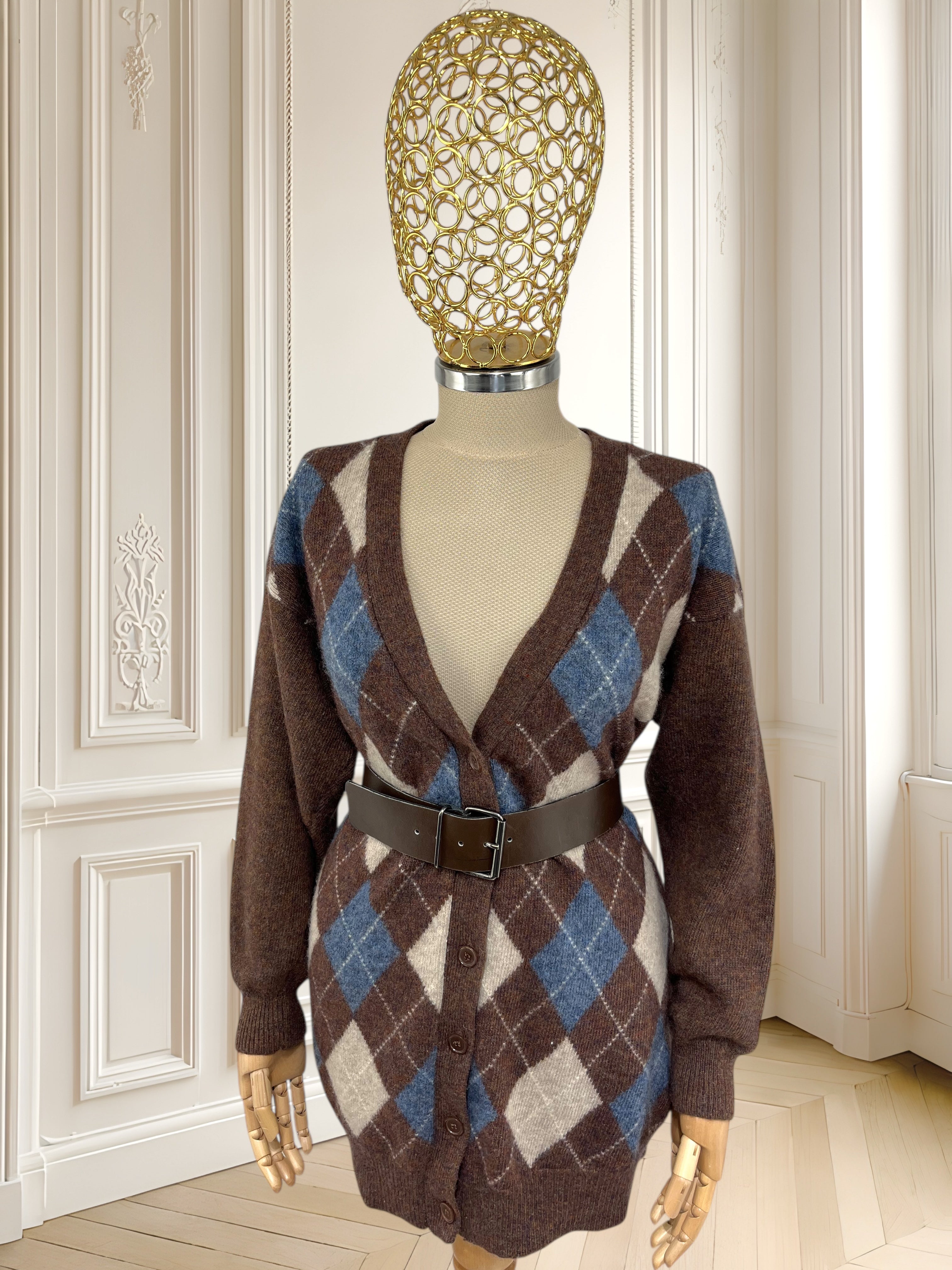 Cardigan vintage din lână pură mărimea M