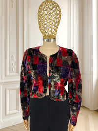 Sacou vintage din catifea potrivit pentru M/L