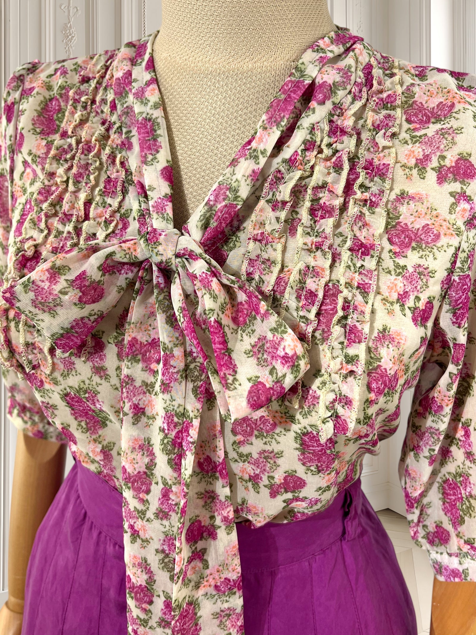 Cămașă vaporoasă cu print floral mărimea M