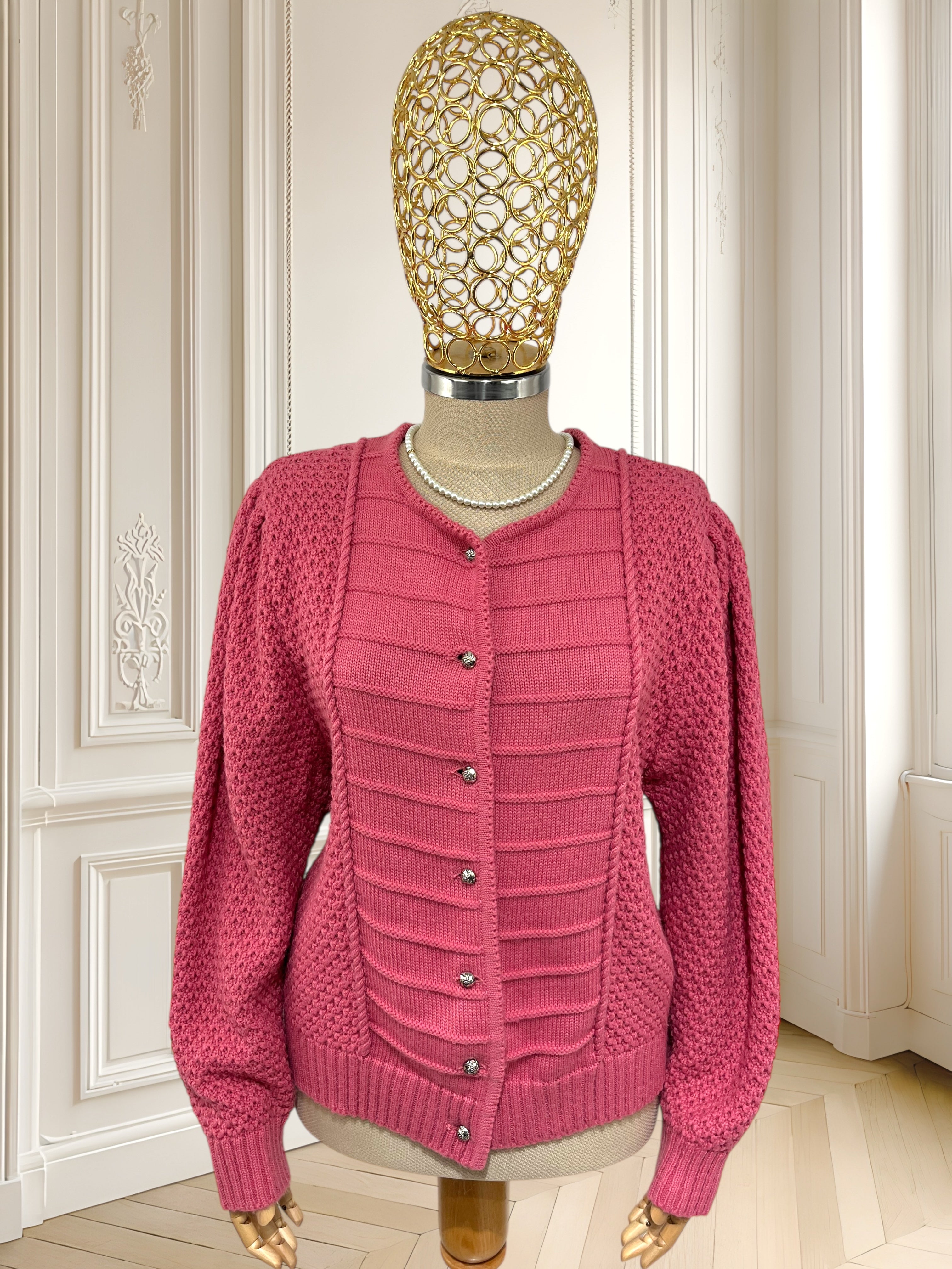 Cardigan vintage din amestec de lână mărimea L
