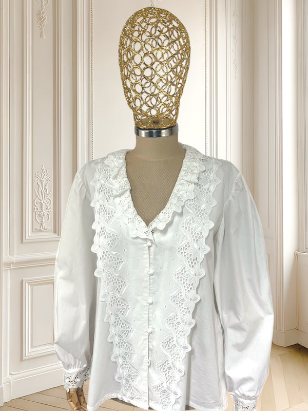 Cămașă vintage cu broderie mărimea XL