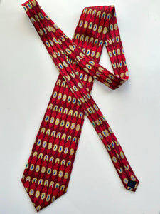 Cravată roșie din mătase naturală
