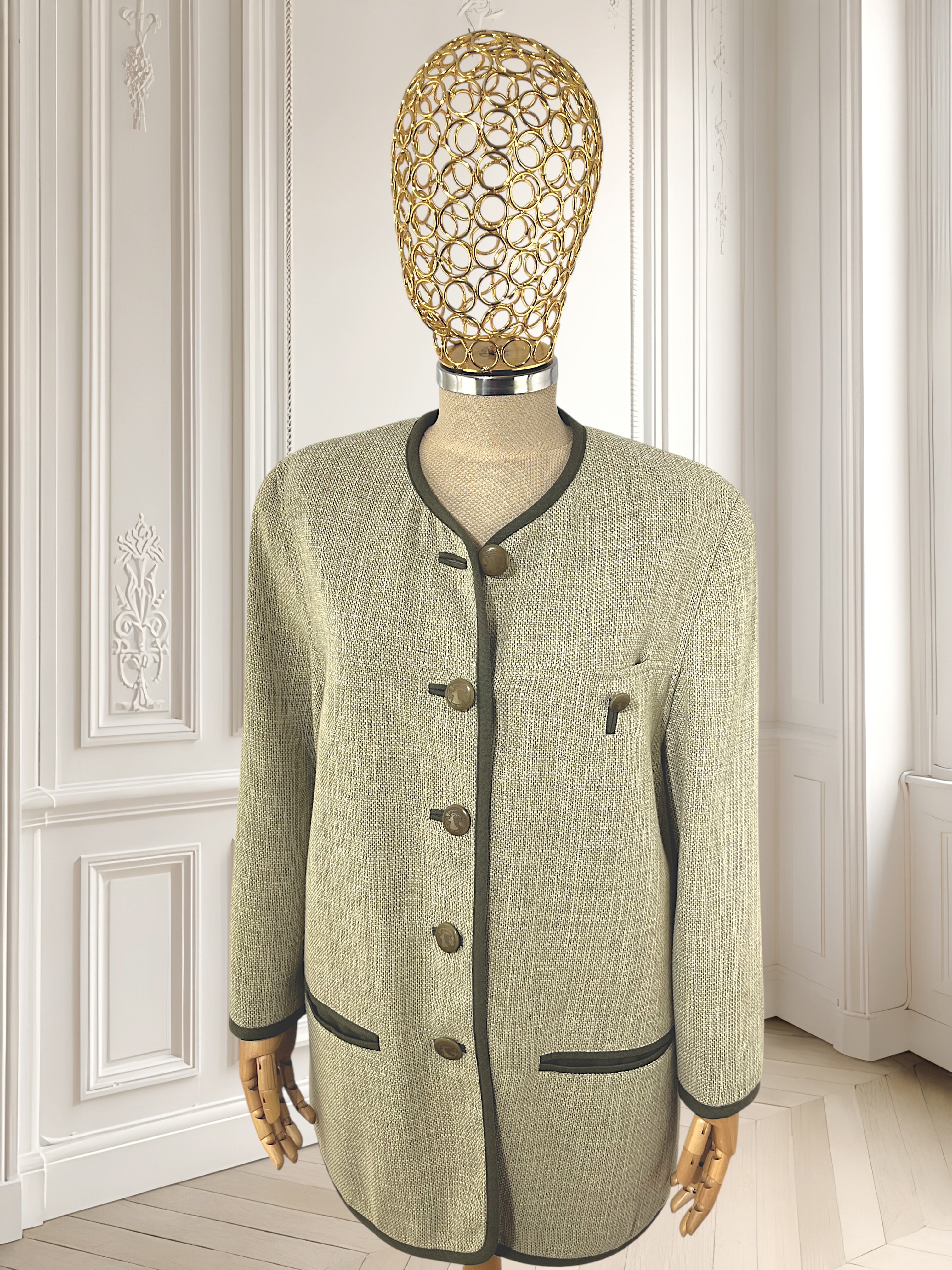 Sacou vintage din amestec de lână pură mărimea XL