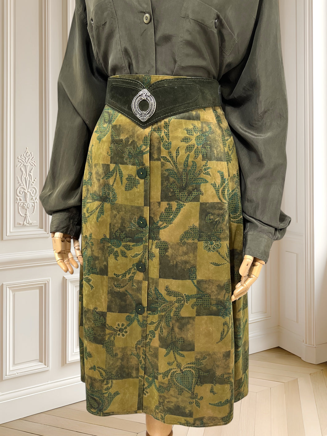 Fustă vintage din catifea mărimea XL