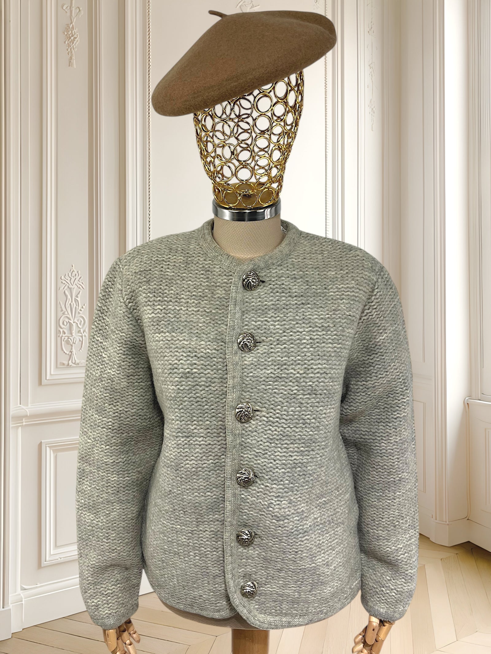 Cardigan vintage din lână pură mărimea L