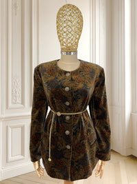 Sacou din catifea cu print paisley mărimea L