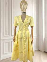 Rochie din bumbac lucrată manual mărimea L