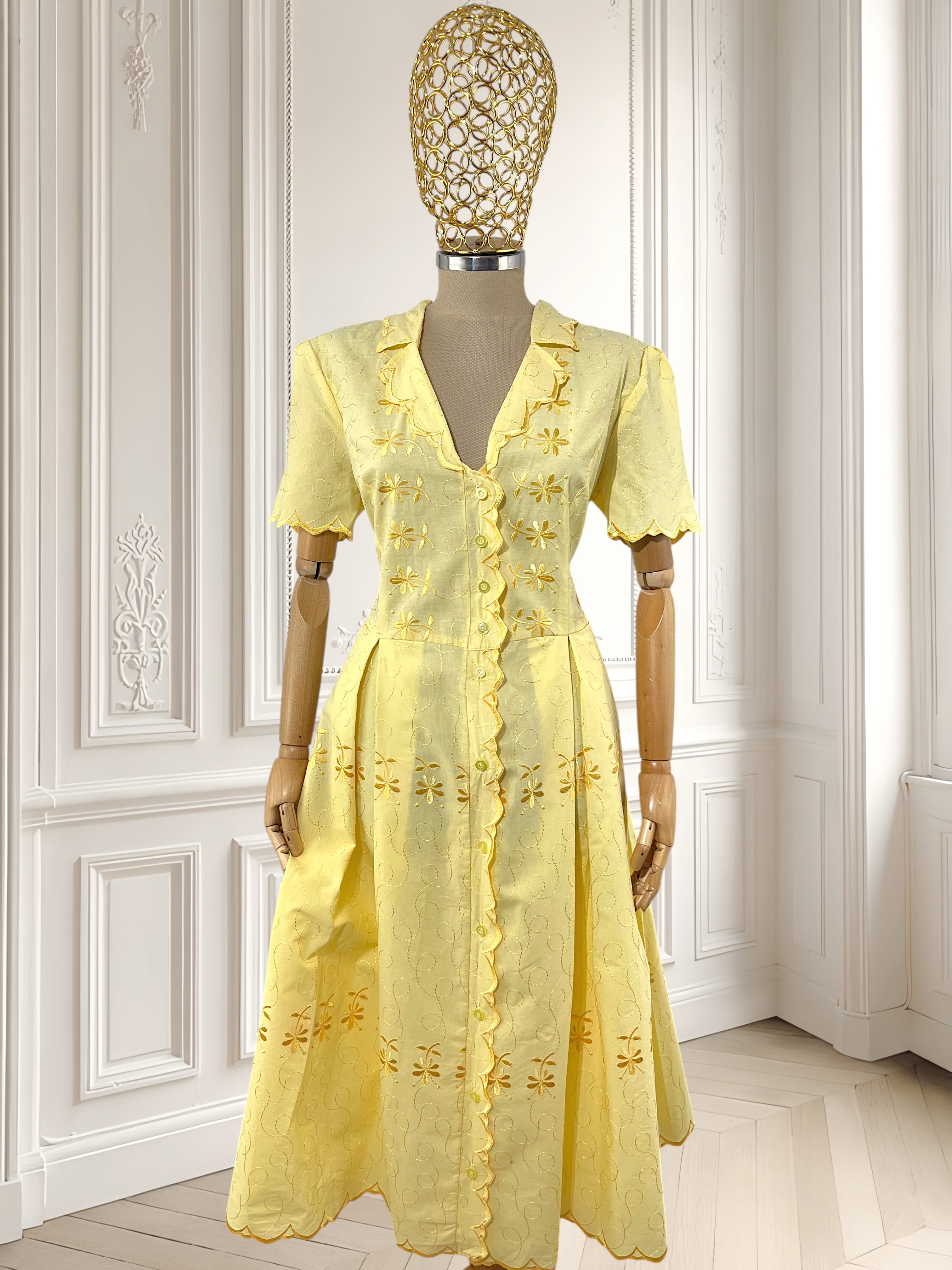Rochie din bumbac lucrată manual mărimea L