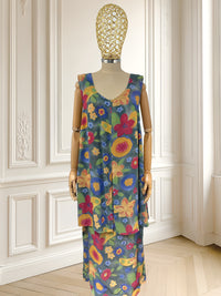 Rochie vintage din vâscoză mărimea L