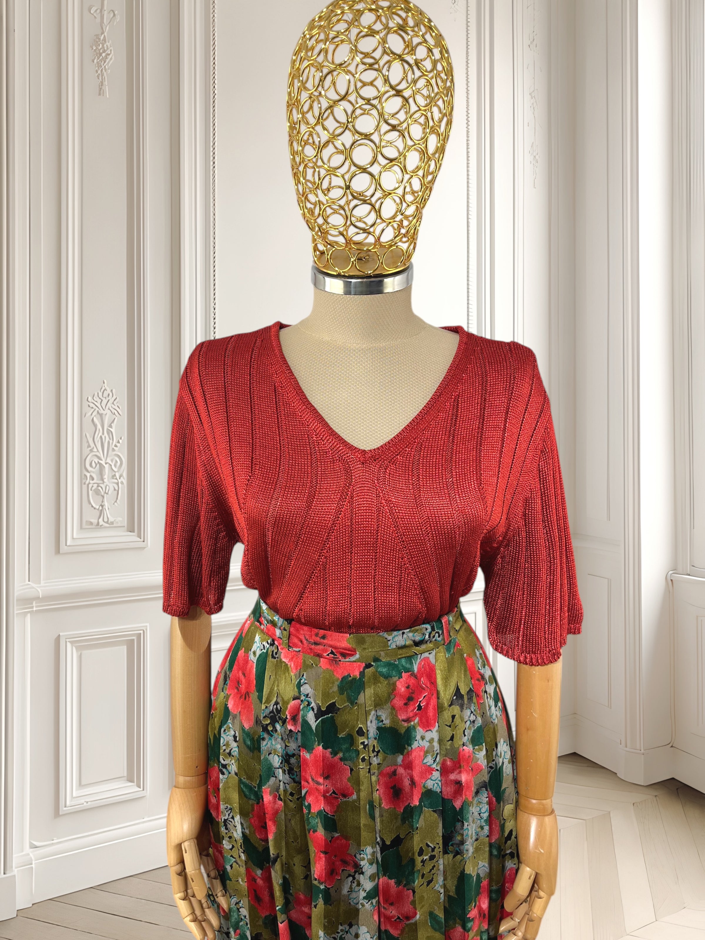 Tricou croșetat din vâscoză potrivit pentru M/L