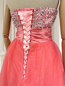 Rochie din tulle cu corset și paiete potrivită pentru L/XL