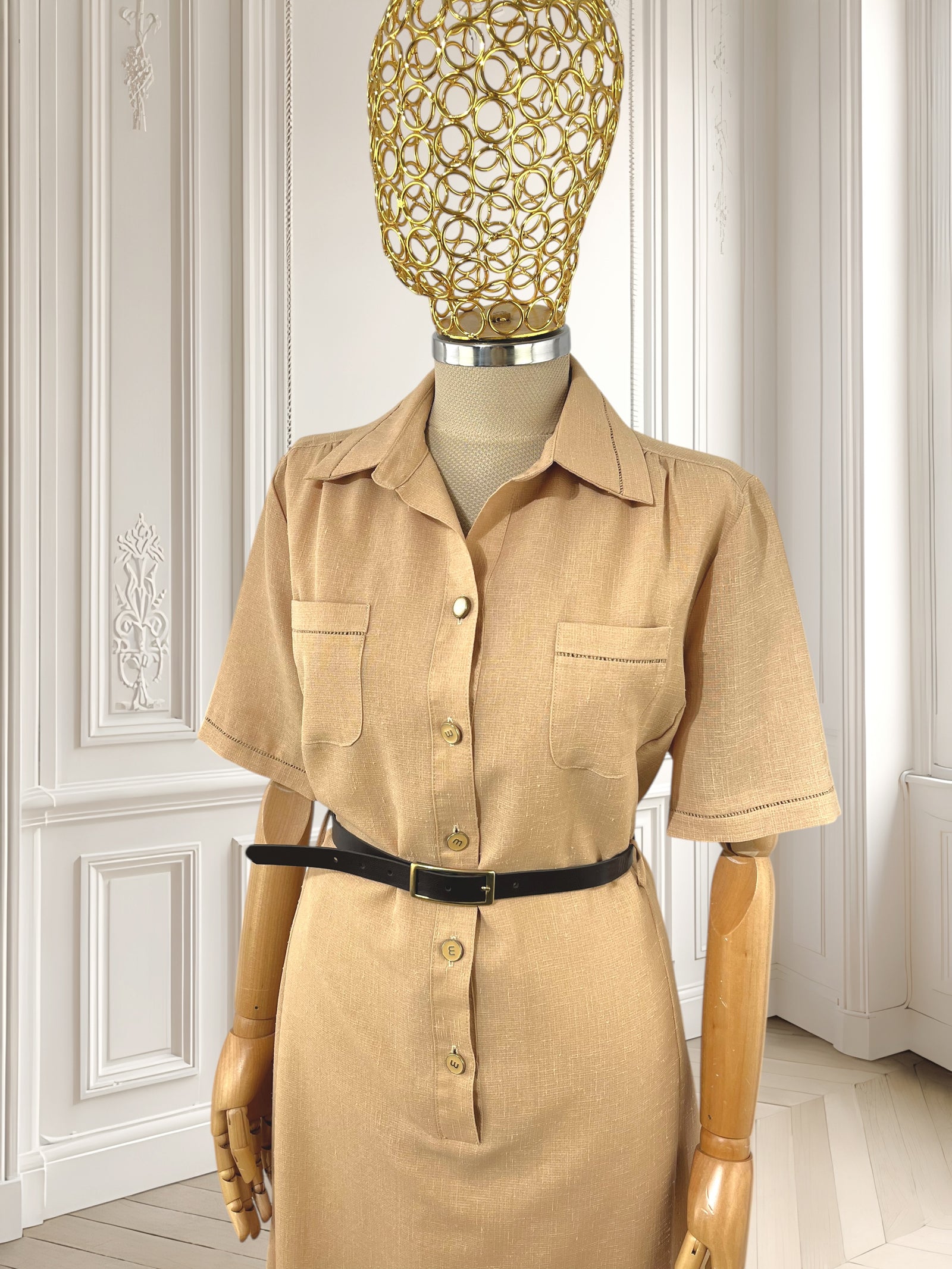 Rochie vintage crem mărimea L