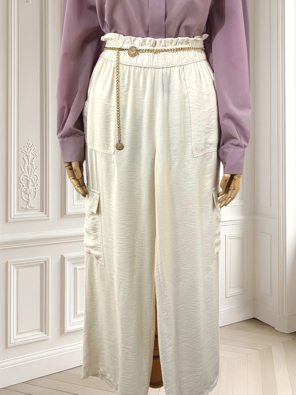 Pantaloni largi din vâscoză potriviți pentru S/M
