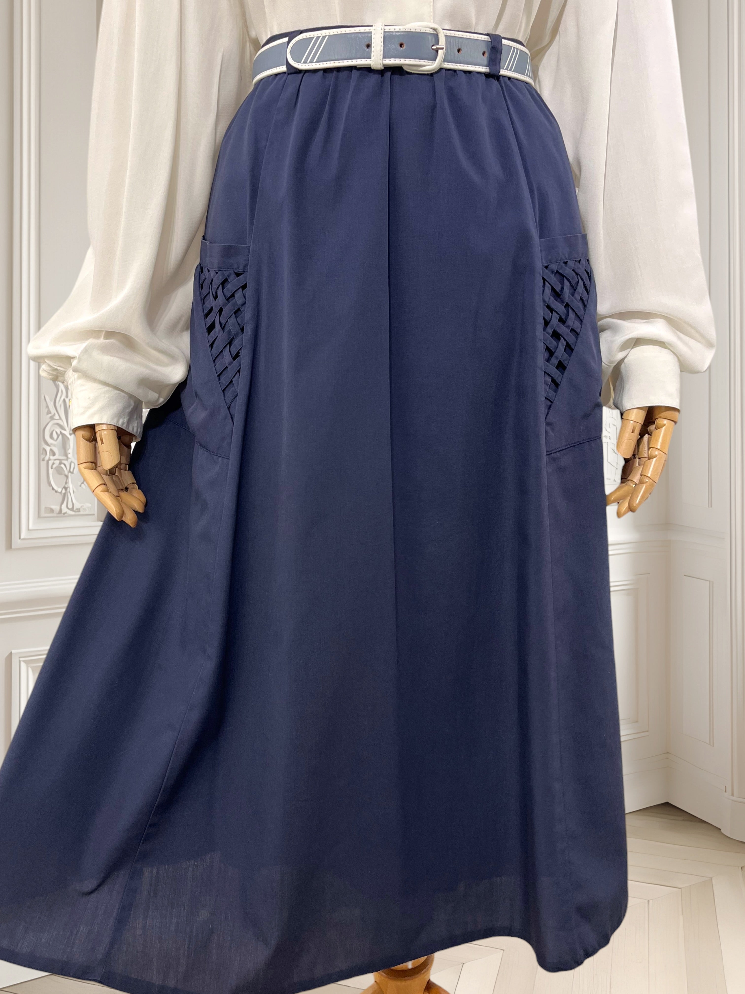 Fustă vintage bleumarin mărimea M