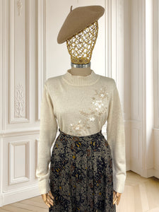 Bluză vintage cu broderie potrivită pentru M/L