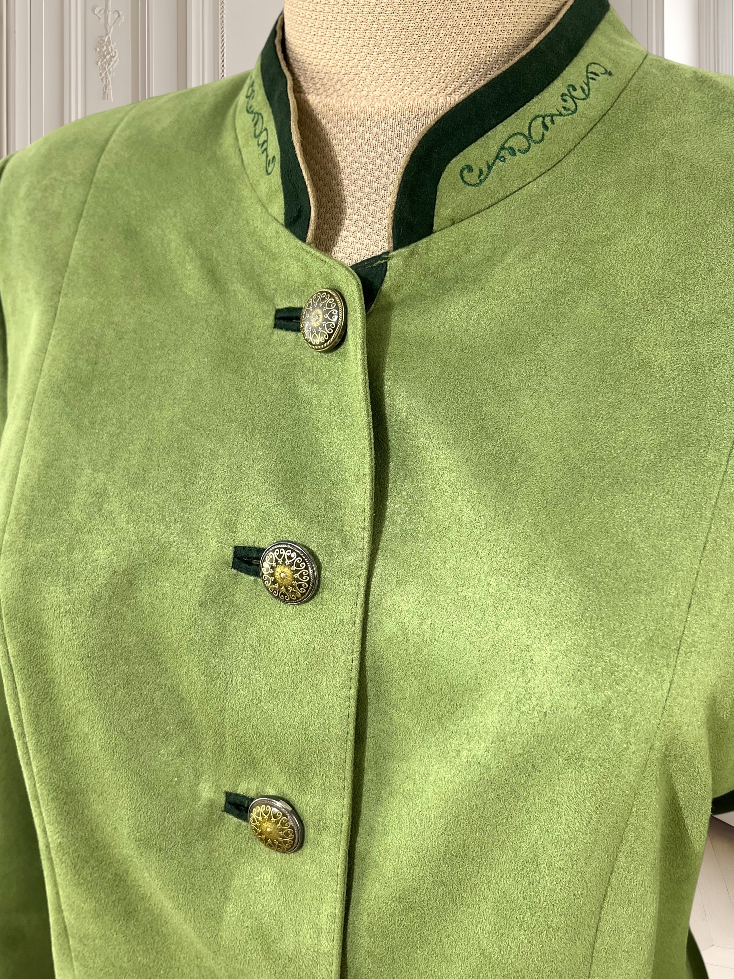 Sacou vintage cu efect de piele întoarsă potrivit pentru M/L