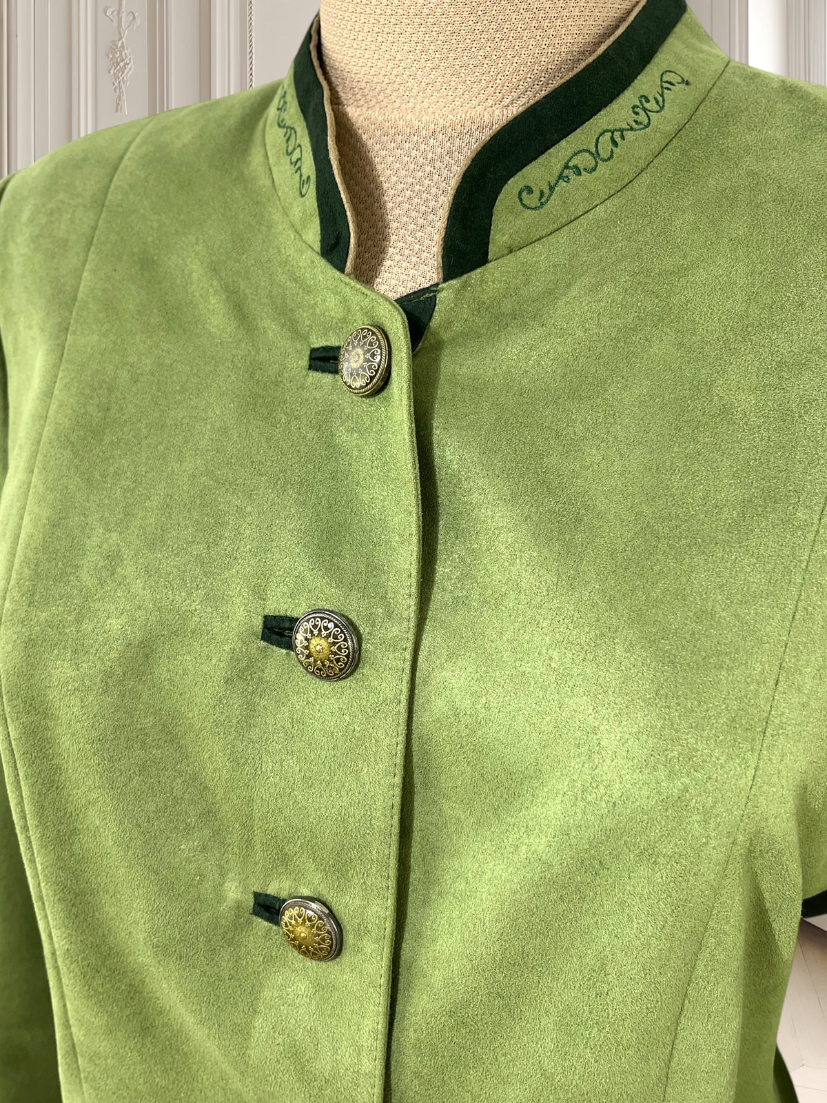 Sacou vintage cu efect de piele întoarsă potrivit pentru M/L