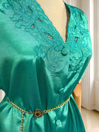 Cămașă vintage din mătase naturală potrivită pentru L/XL