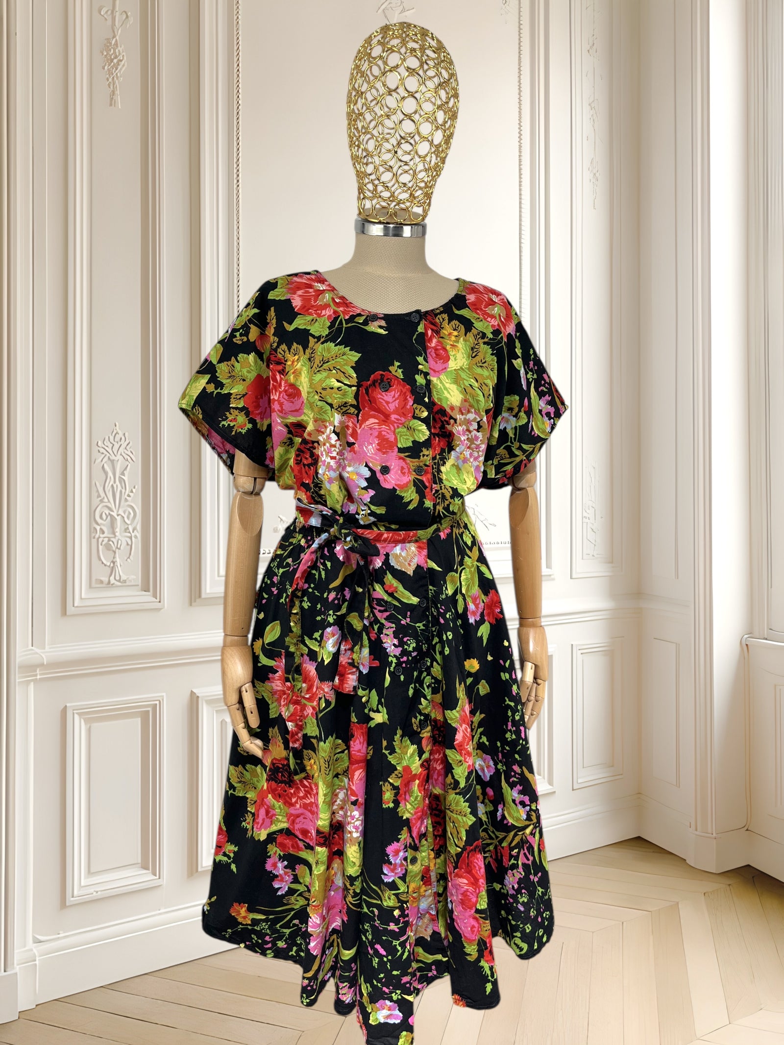 Rochie vintage din bumbac mărimea XL