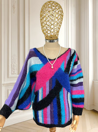 Bluză din mohair lucrată manual potrivită pentru S/M