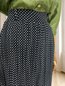 Pantaloni plisați cu buline potriviți pentru M/L