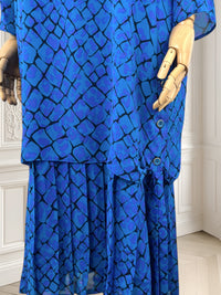 Rochie vintage albastră potrivită pentru L/XL