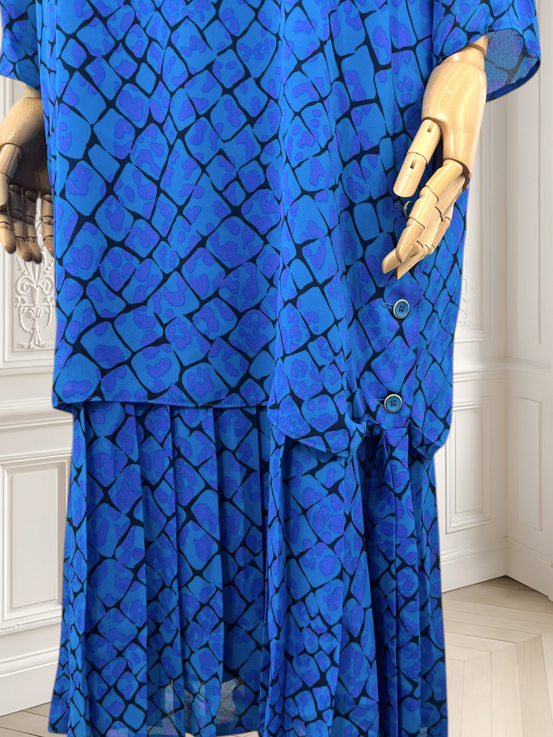 Rochie vintage albastră potrivită pentru L/XL
