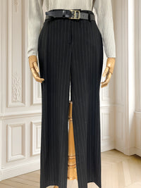 Costum negru în dungi mărimea S