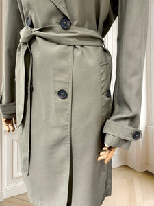 Trench coat din amestec de vâscoză potrivit pentru M/L