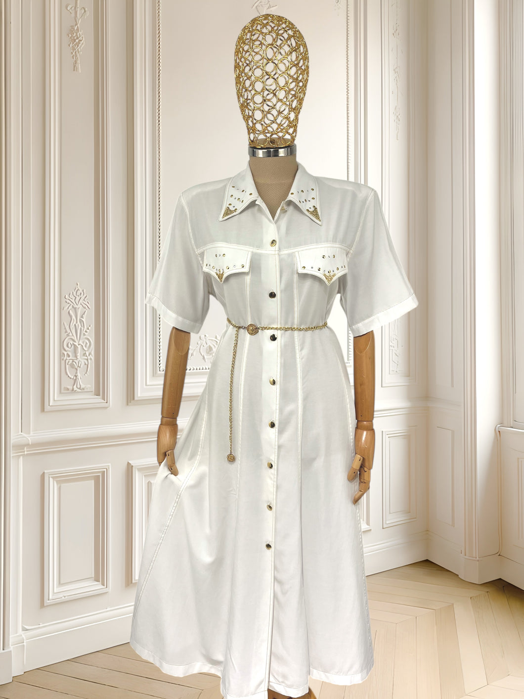 Rochie vintage din vâscoză mărimea L