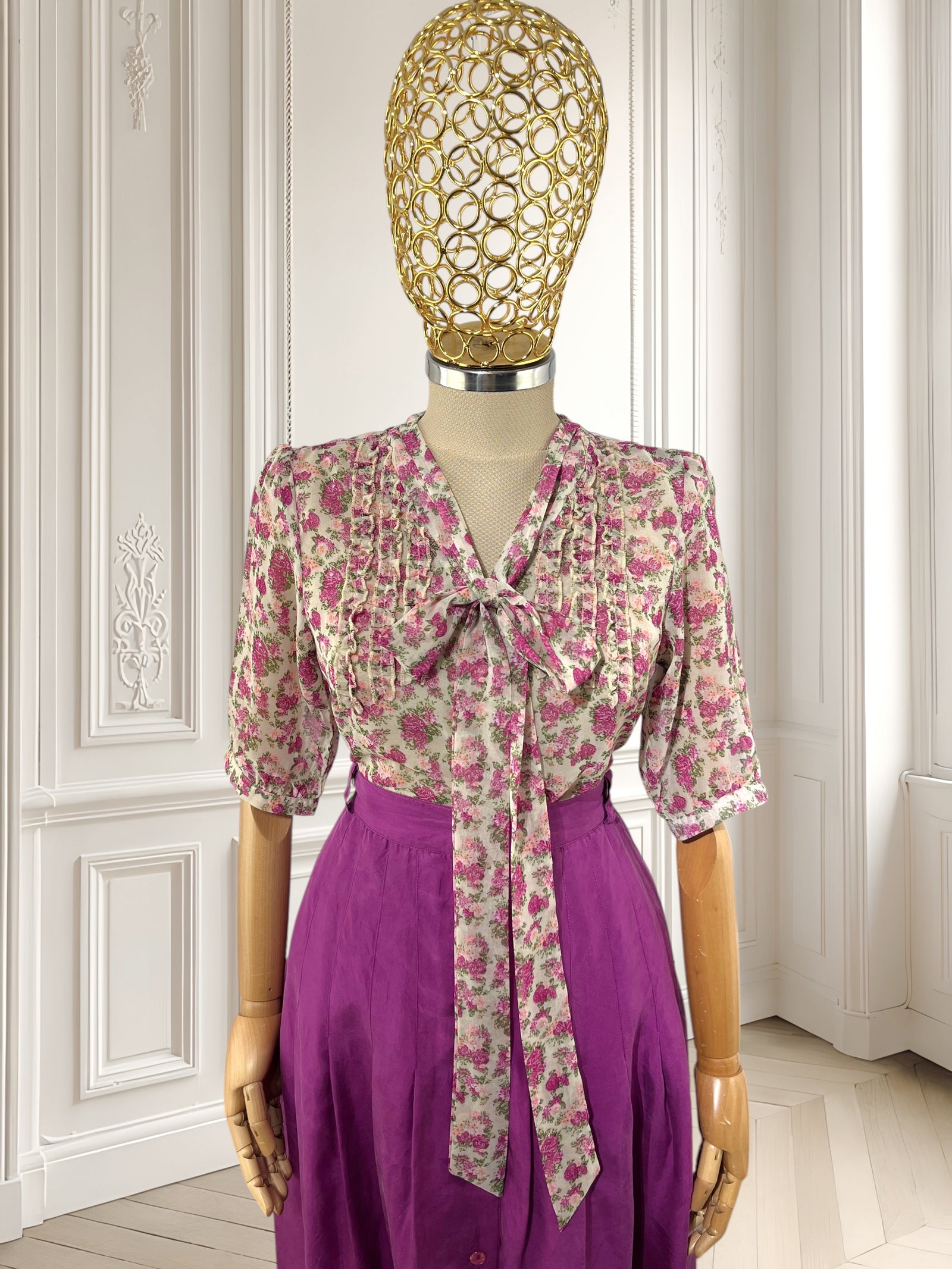 Cămașă vaporoasă cu print floral mărimea M