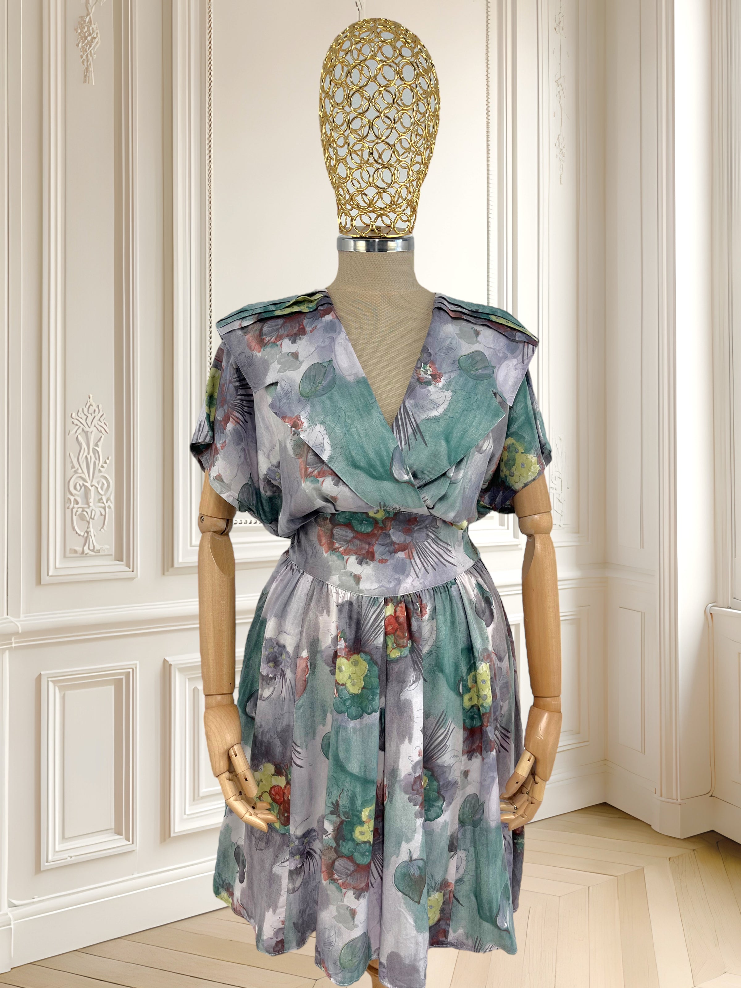 Rochie vintage din vâscoză mărimea M