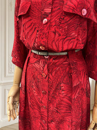 Rochie vintage din mătase naturală mărimea L