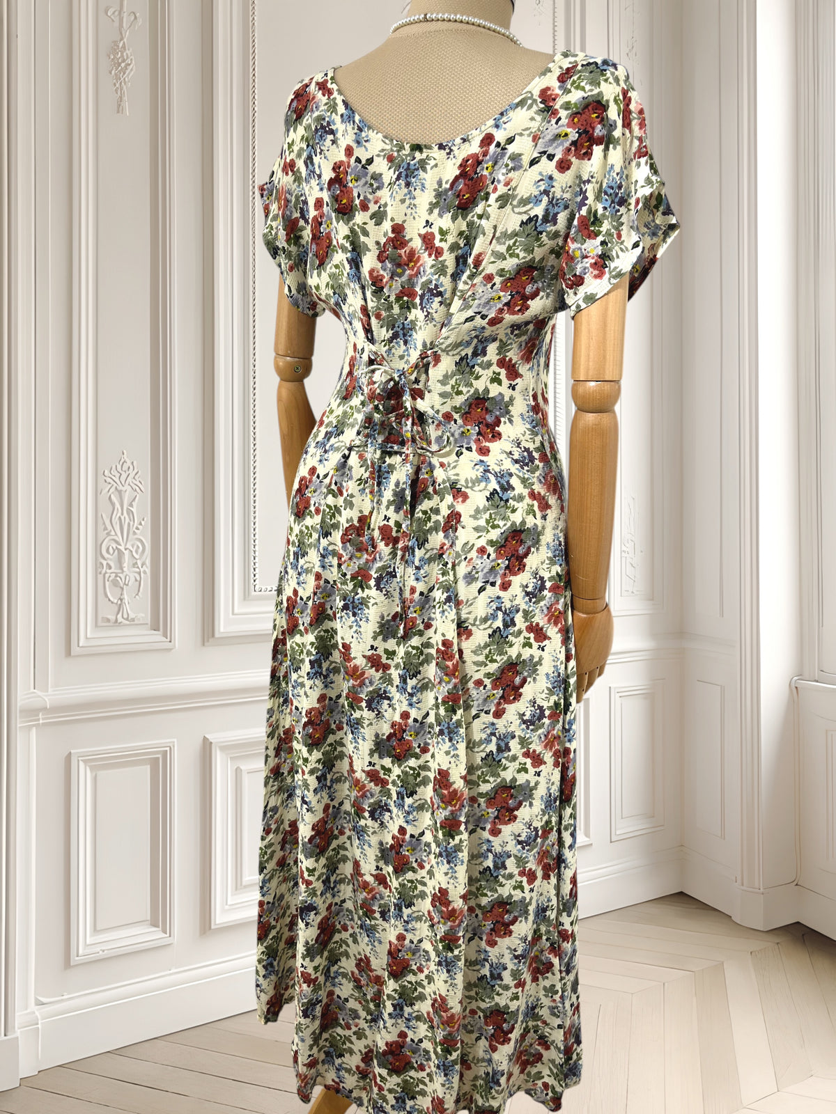 Rochie vintage din vâscoză potrivită pentru S/M