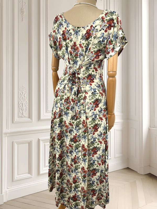 Rochie vintage din vâscoză potrivită pentru S/M