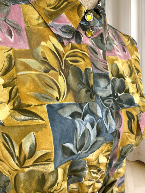 Cămașă vintage cu print floral mărimea XL