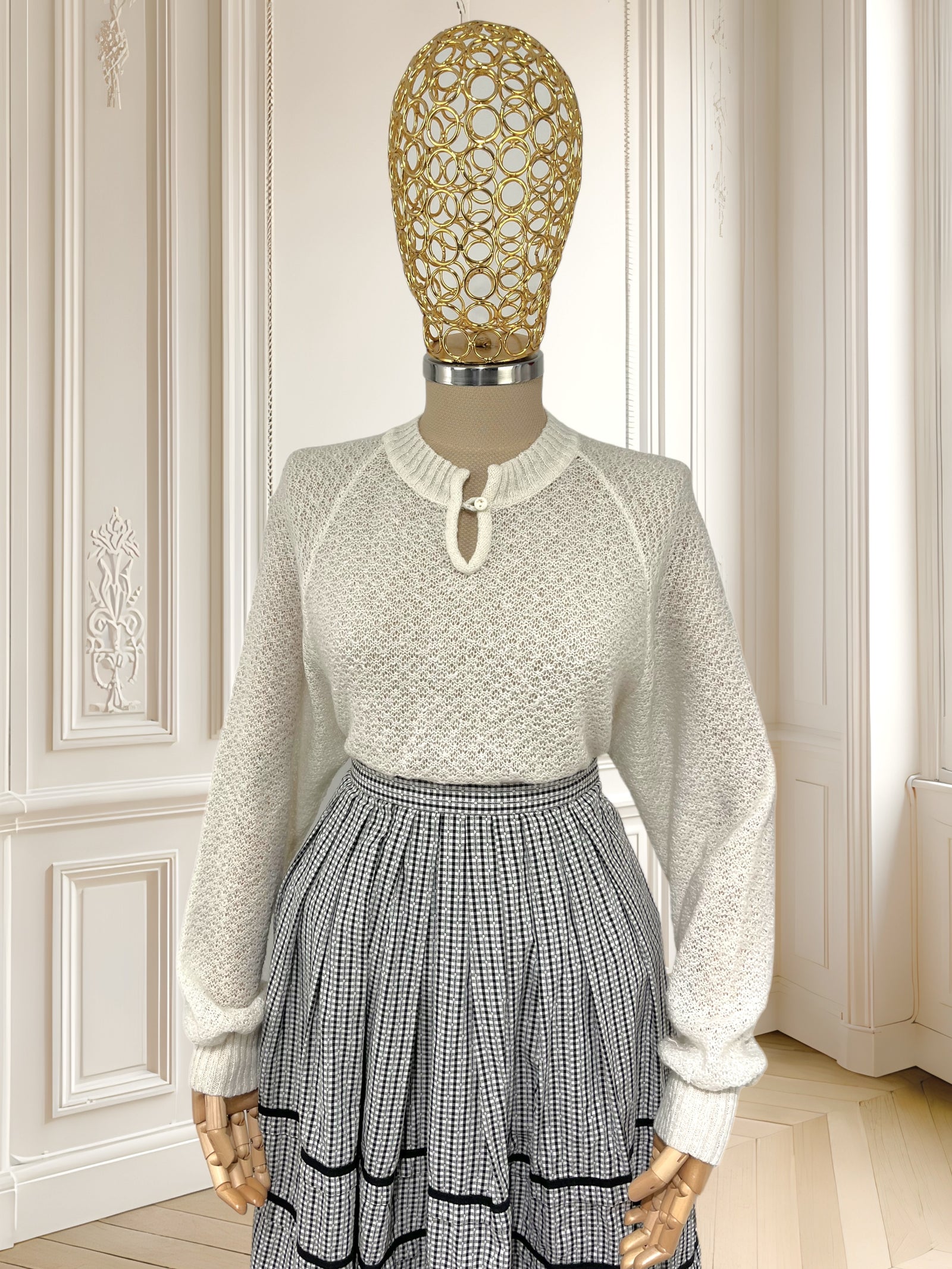 Bluză din tricot fin cu mohair mărimea M