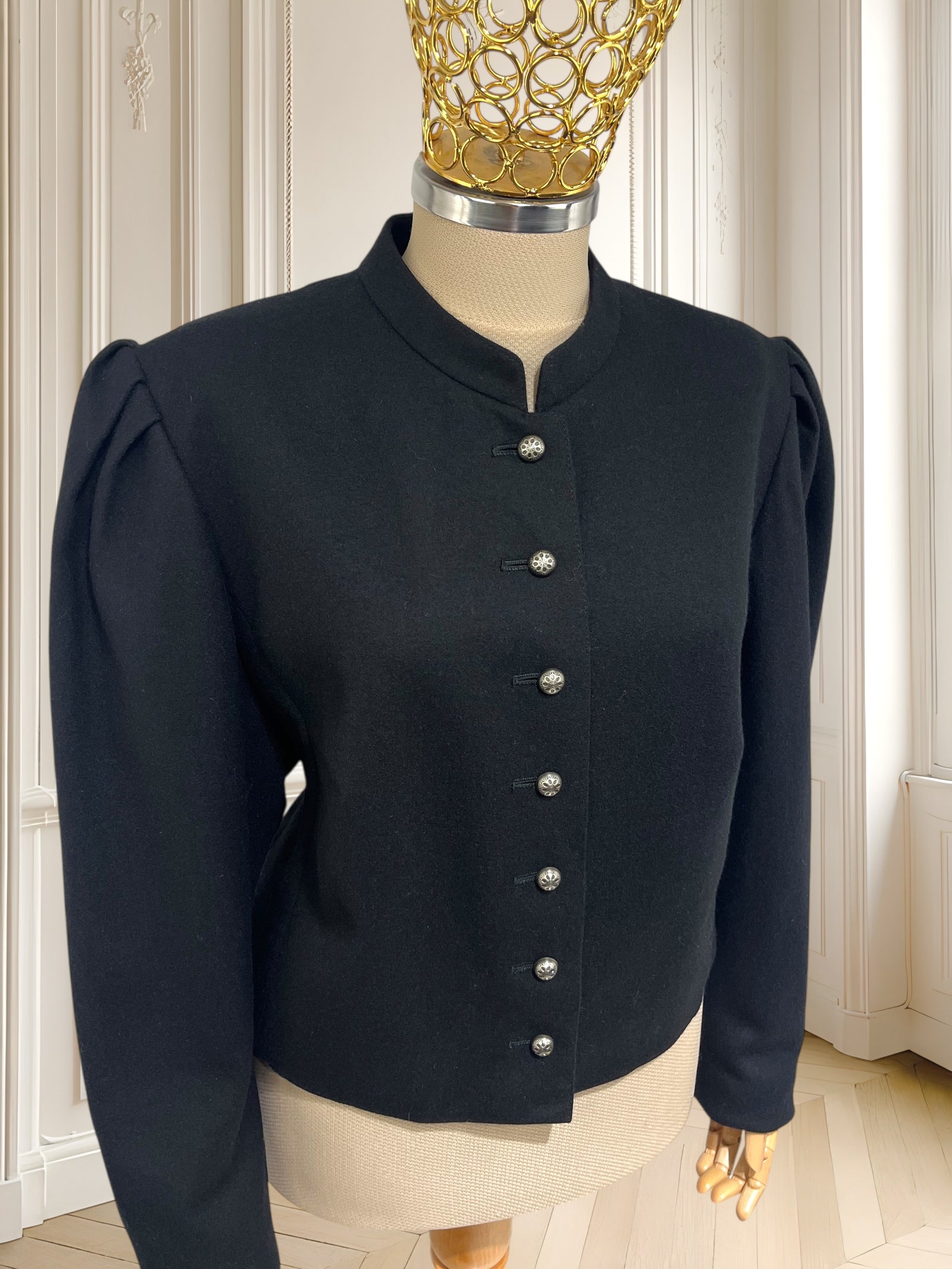 Sacou vintage din lână pură potrivit pentru L/XL