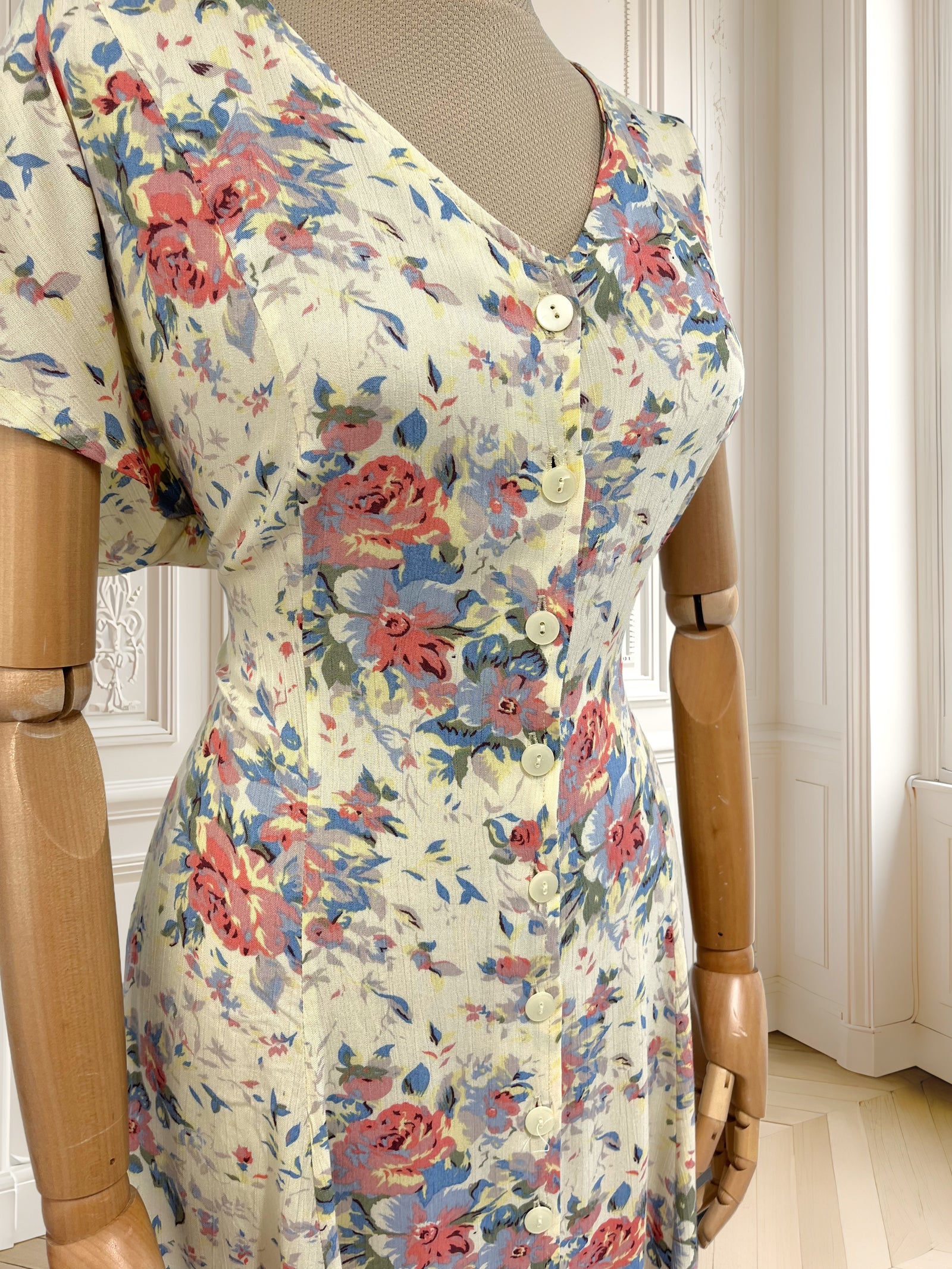 Rochie vintage din vâscoză mărimea M