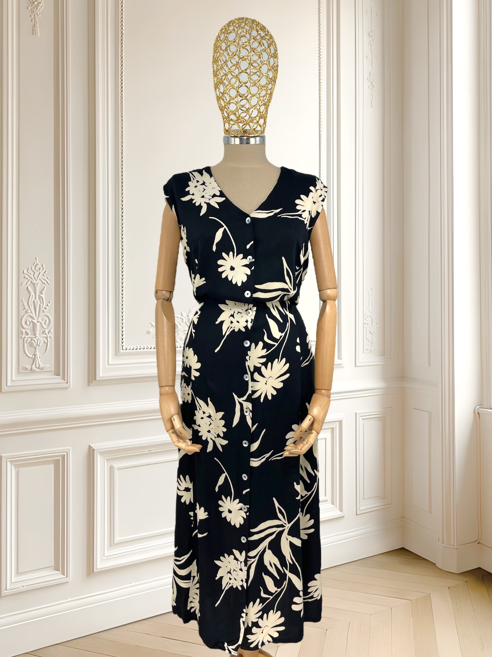 Rochie vintage din vâscoză mărimea XL