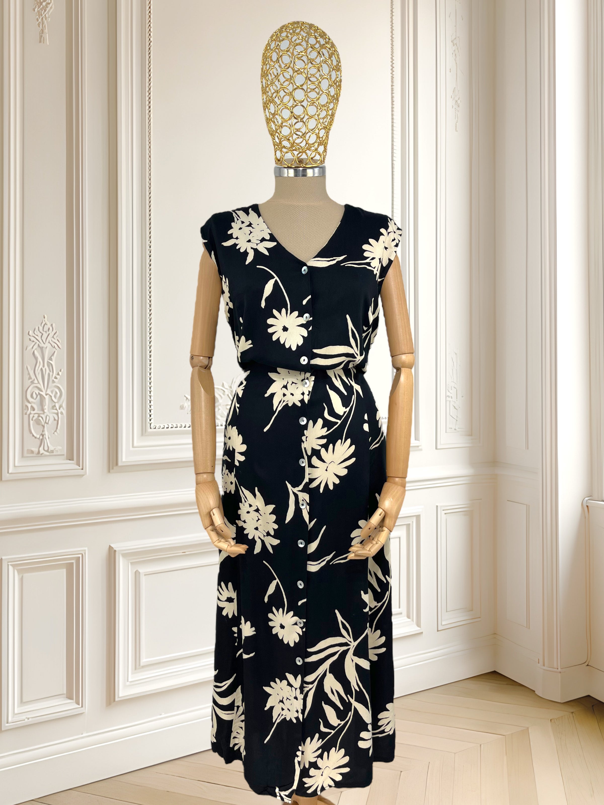 Rochie vintage din vâscoză mărimea XL