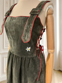 Rochie vintage din piele naturală mărimea M
