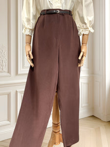 Pantaloni vintage din mătase naturală mărimea M