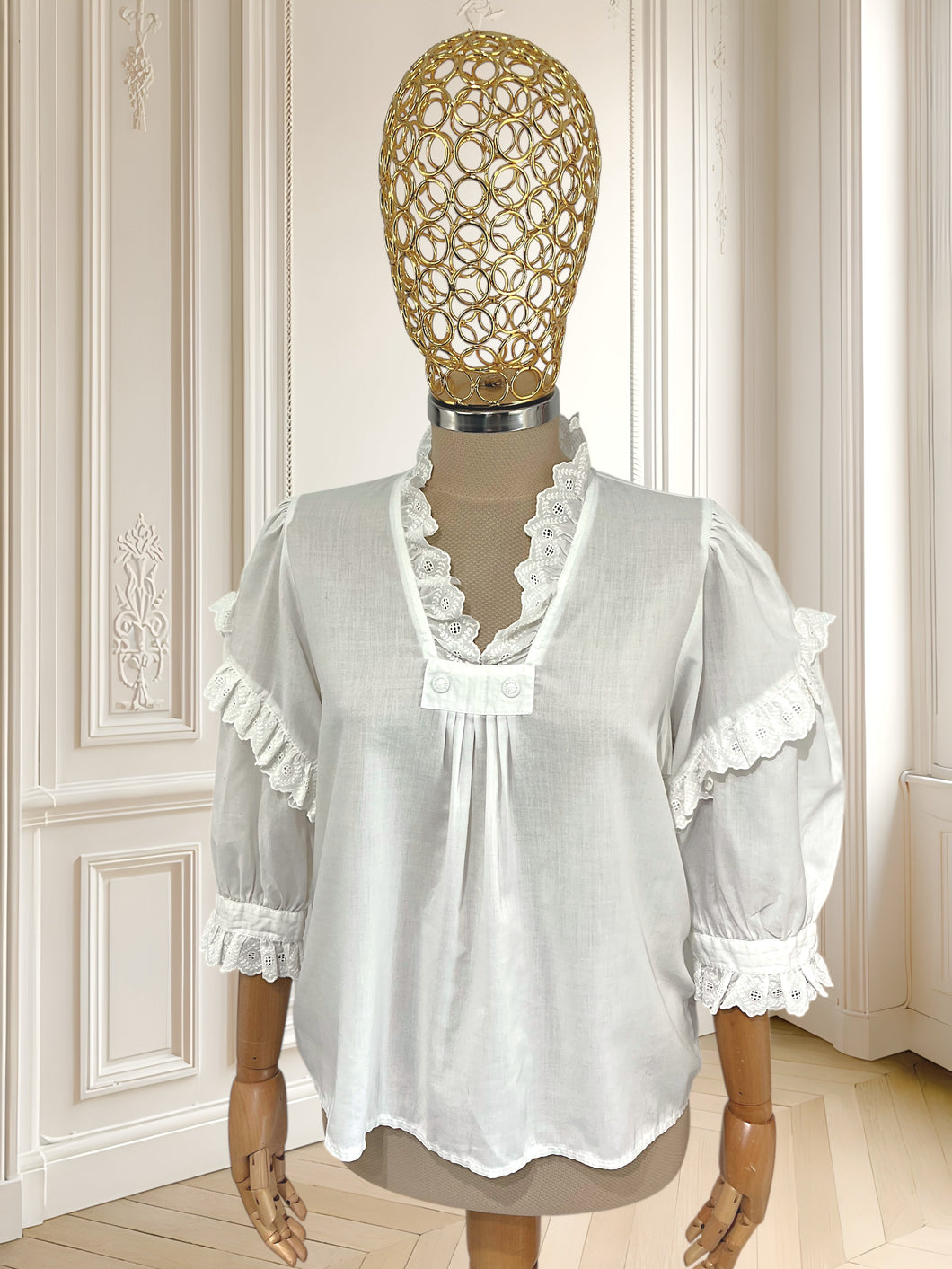 Cămașă albă din bumbac mărimea M